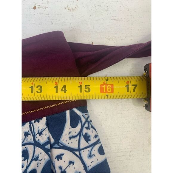 Edme & Esyllte Anthropologie Purple Blue Wrap Skirt Size 2 - Picture 9 of 10